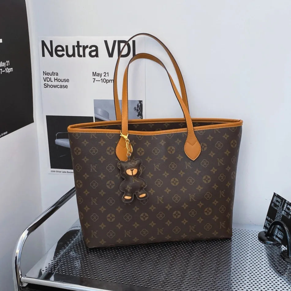 Luxury High Capacity Tote Bags for Women 2024 High Quality Soft Leather Shoulder Bag Designer Female Casual Shopping Handbag Sac