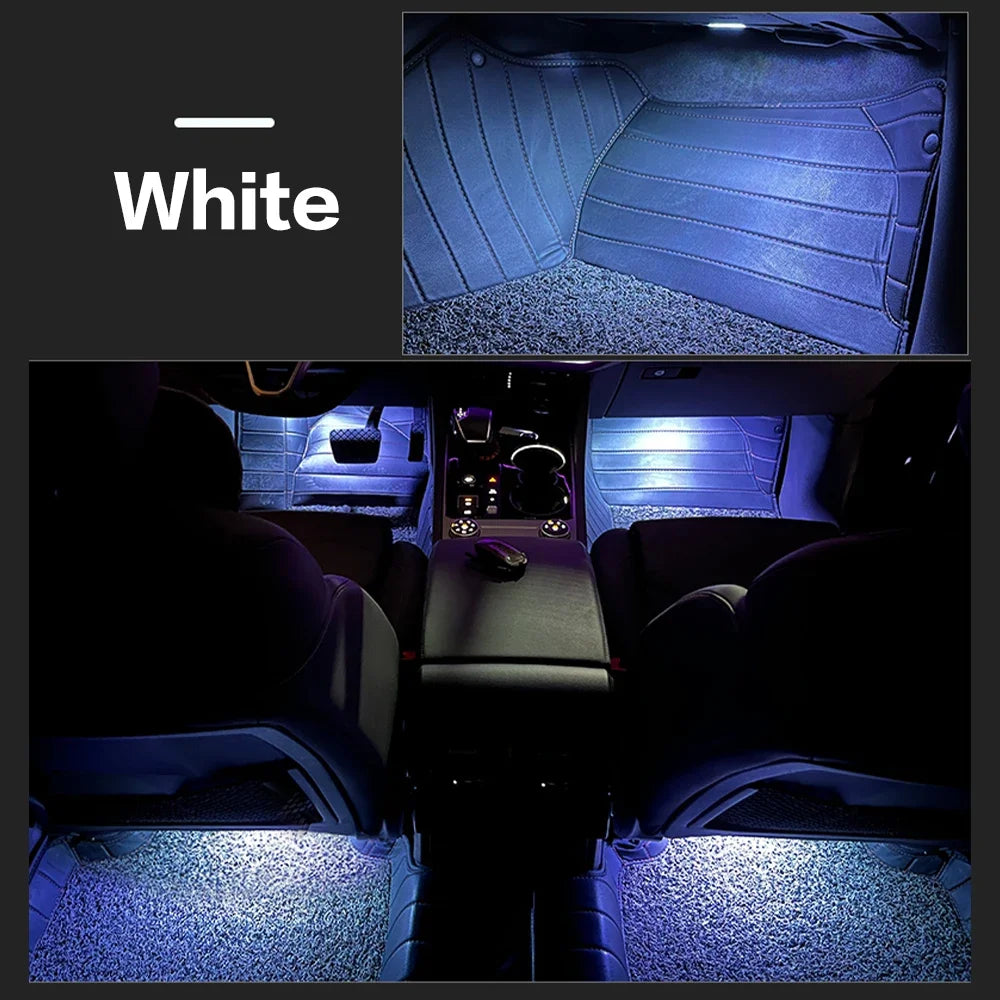 LED Car Footwell Light RGB Atmosphere Lamp Interior Decorative For VW Golf 6 MK6 EOS Sharan 7N Touareg 7L 7P Passat B5 B6 Arteon