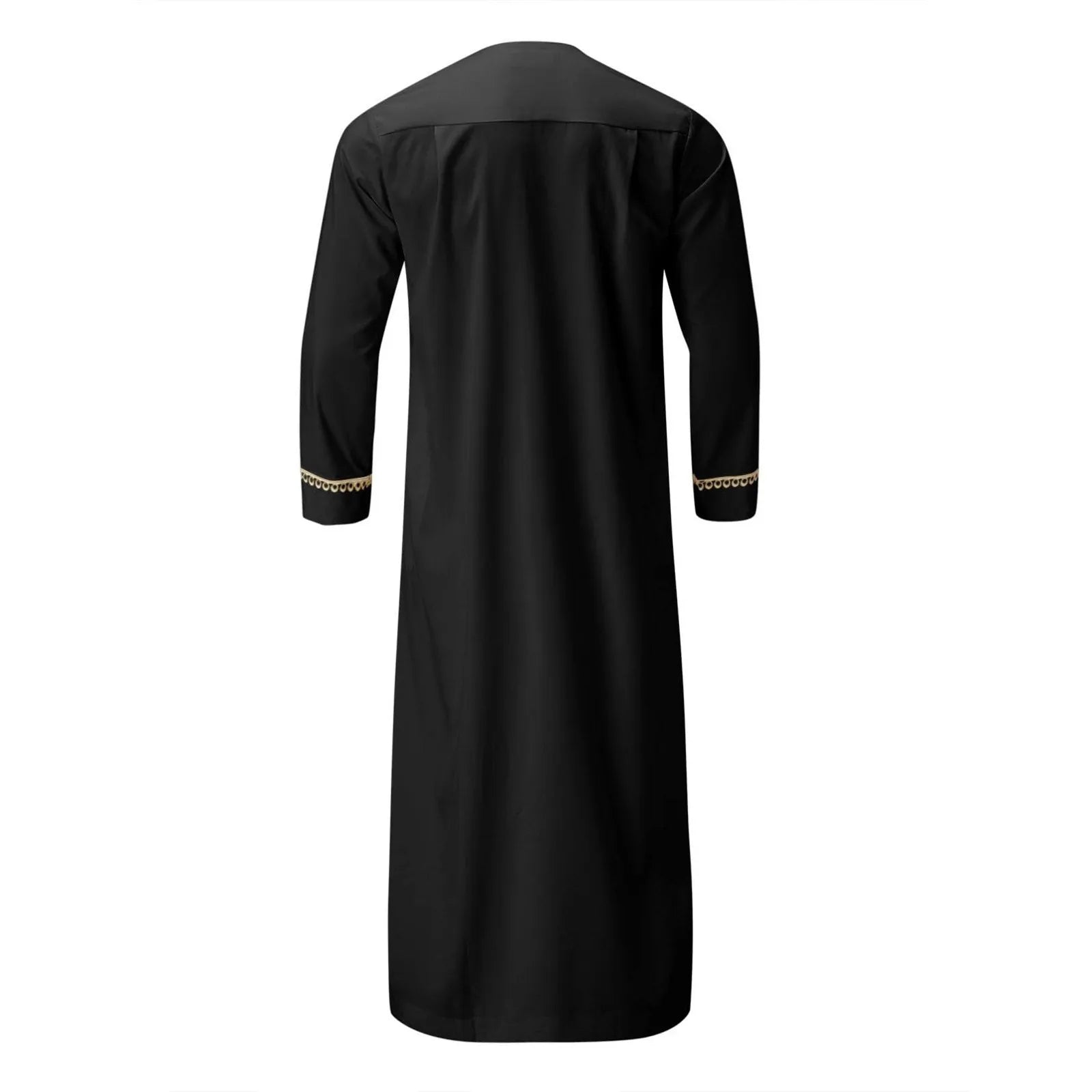 Traditional Muslim Clothing Men's Muslim Shirt robe embroidery Islamic Royalty Dubai Robe O-Neck Long Sleeve Retro Loose Abaya
