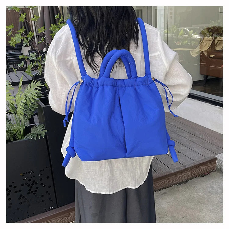 Women Shoulder Crossbody Bags Casual Nylon Padded Tote Bag Designer Soft Puffer Simple Vintage Large Capacity Handbags