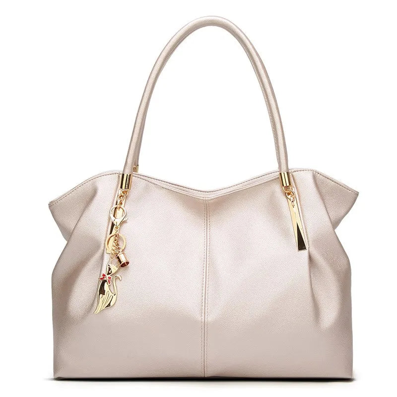 Faionable Casual Tote Bag Big oulder Bags for Women Modern Neutral Sle with Zipper Closure PU Leather Dumpling ape