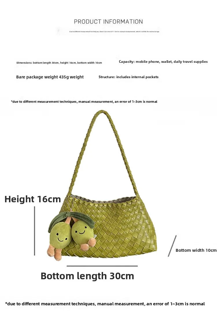 Hand woven armpit bag, women's new high-end and versatile retro handbag, single shoulder mother bag