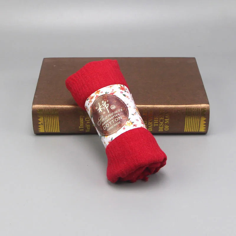 Muslim Hijab For Women Crinkle Hijab Scarf Soft Cotton Solid Color Islamic Bandana Eid Muslim Turban