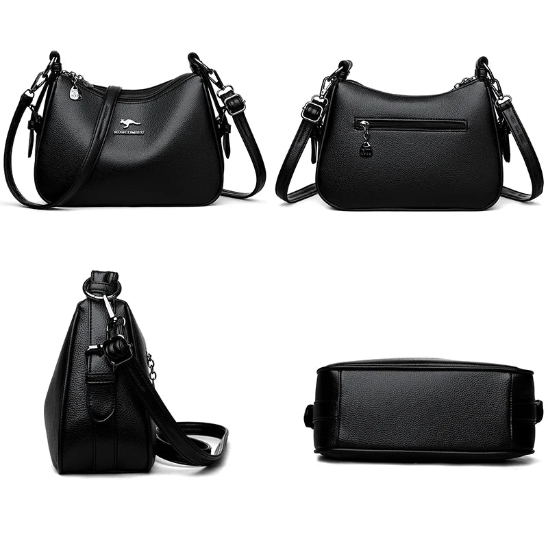 Luxury Designer Ladies Handbags New High Quality Leather Shoulder Bag For Women Female Retro And Minimalist Crossbody Bags Purse