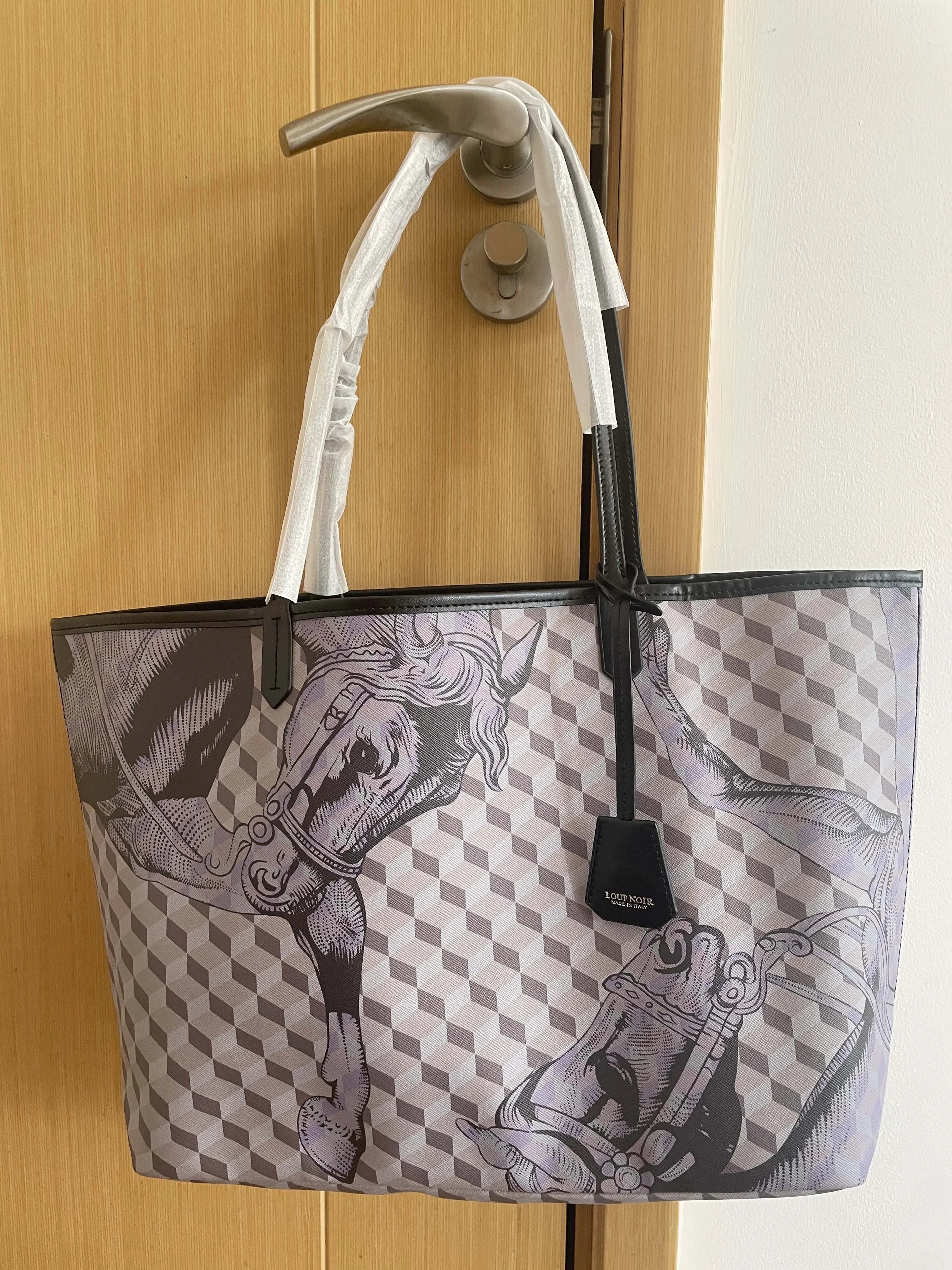 NEW LOUP NOIR Tote Bag for Women Shoulder Women Bags High Quality Famous Brands Bag Casual Totes Large Capacity Horse Noir Bag