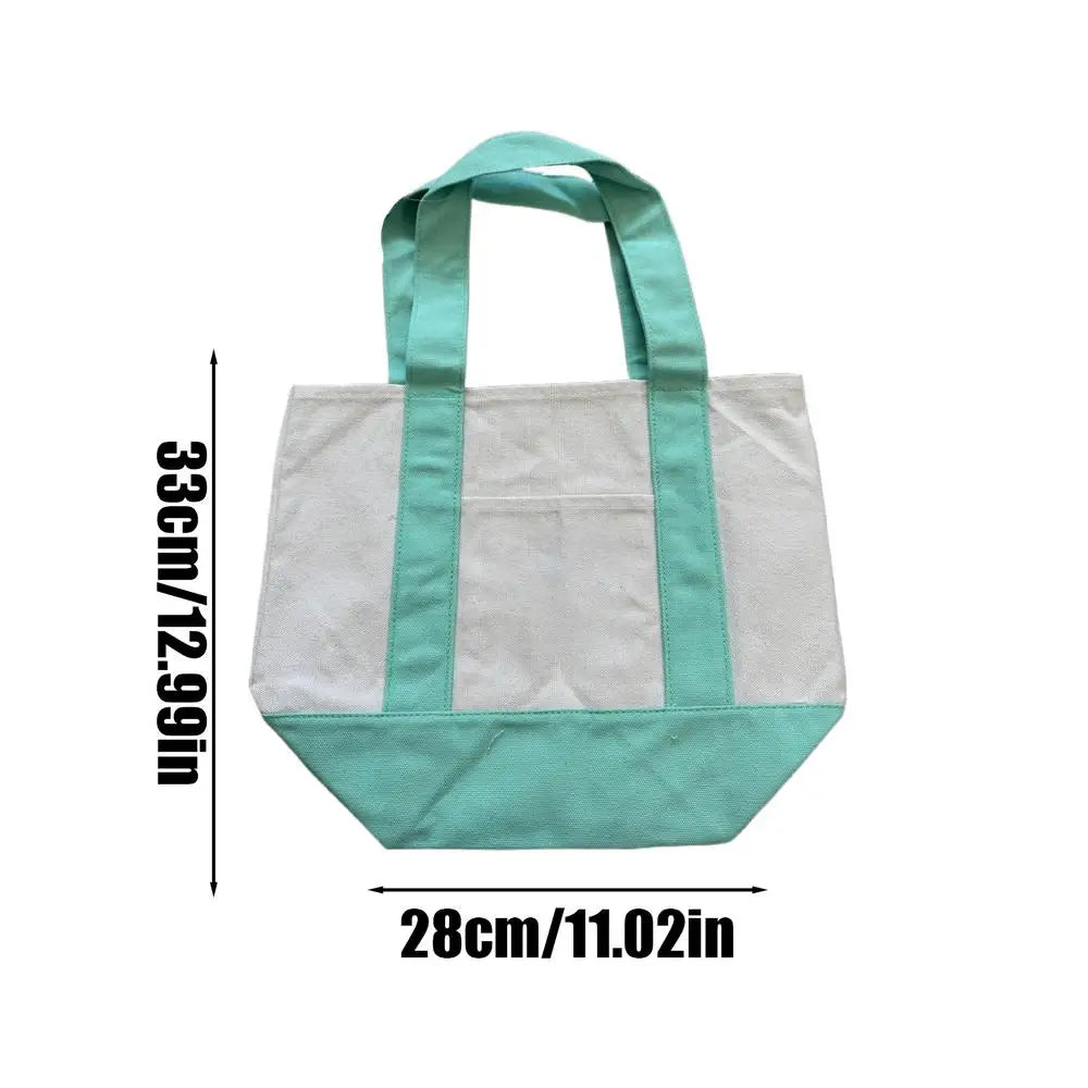 Canvas Tote Bag Large Canvas Tote Bags Reusable Grocery Carrier Fashionable Shopping Pouch For Camping  Single Shoulder Bags