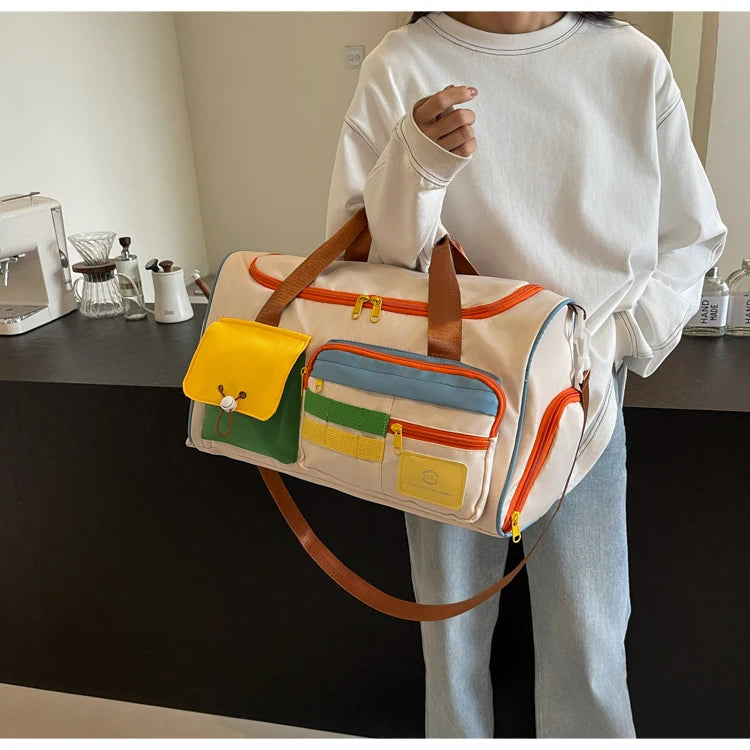 Travel Bag, Duffel Bag Cosmetics Bag, Professional Fitness Bag, Yoga Swimming Training Backpack, Satchel Shoulder Crossbody Tote Bag, Suitable for Men and Women