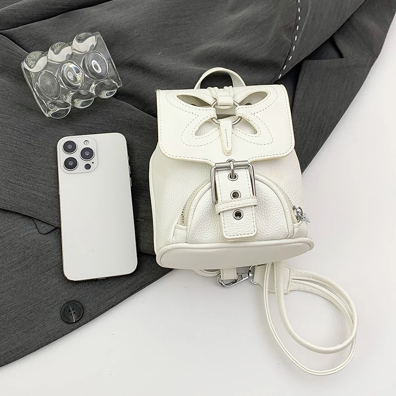 Korean Fashion Backbag Casual Travel Bag Classic Flower Backpack 2024 Pu Leather Women Bags Foreign Trade Bag Women'S Backpack