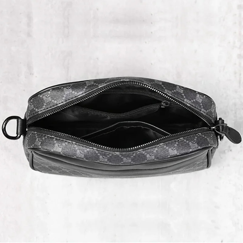 Luxury Square Crossbody Bags Men Fashion Plaid Men Shoulder Bag Business Messenger Bag Mens Handbag Satchels Tote Purse