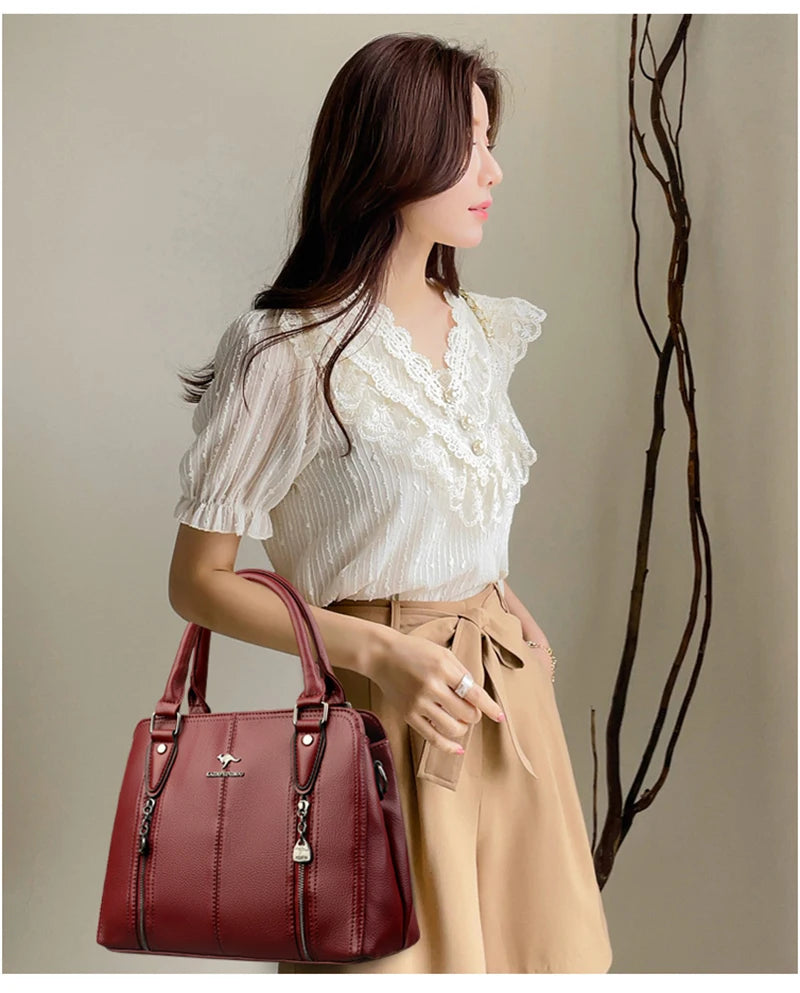 Luxury Handbags Woman Bags Designer Big Shoulder Bags for Women's 2024 Trendy Large Capacity Ladies Leather Hand Casual Tote Bag