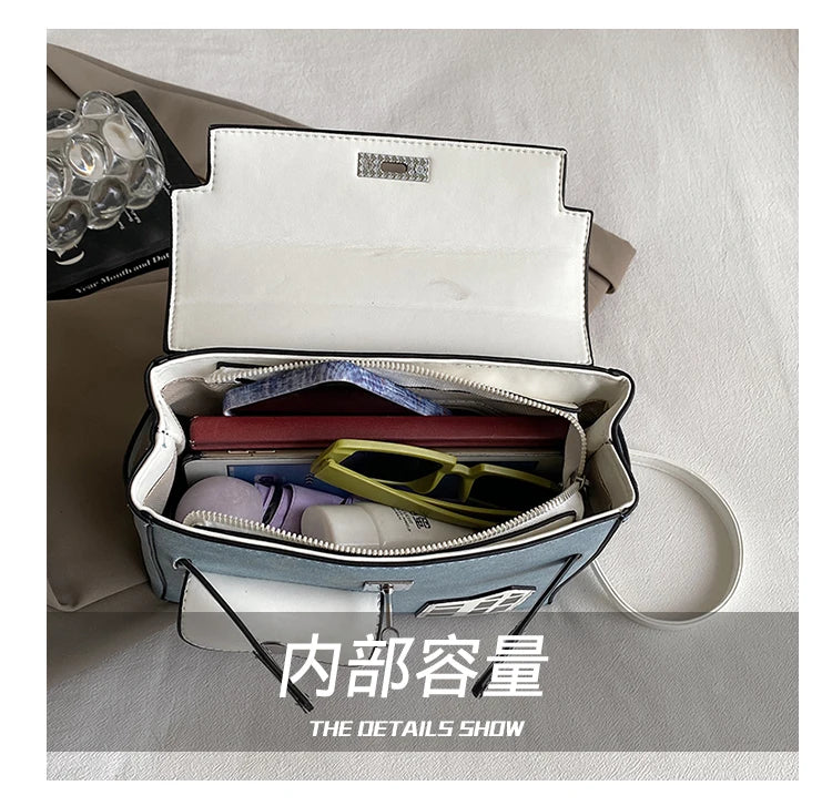 Luxury Famous Designer Leather Shoulder Bag For Women, Elegant Classic Messenger Bag Popular Ladies Handbags Collection