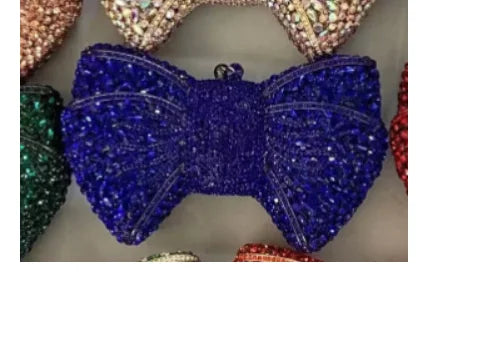 XIYUAN 15 Color Fashion Hollow Bow Woman Evening Bag Wedding Bride Diamond Stone Purse Crystal Banquet Gala Party Dinner Handbag