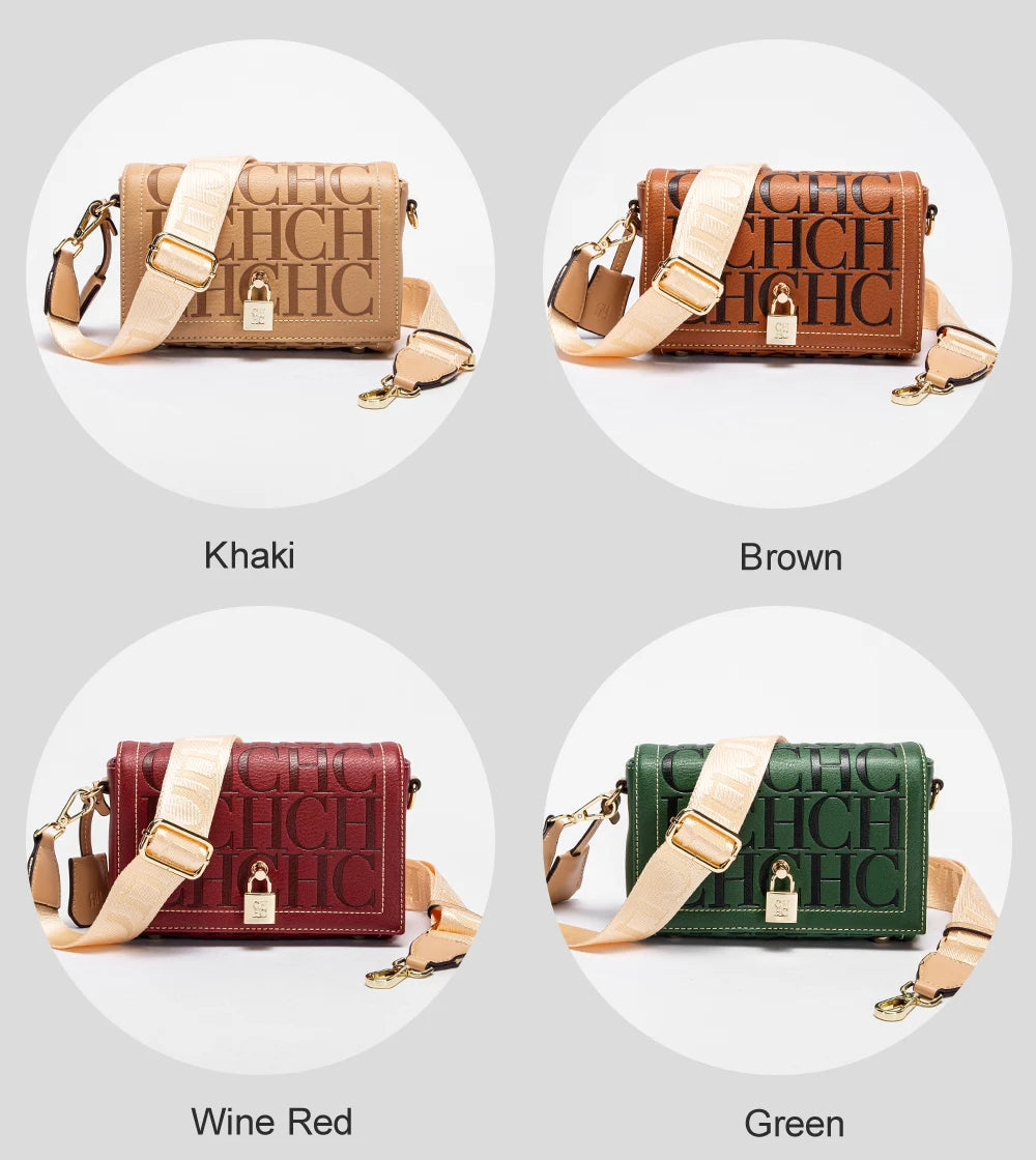 Fashionable Classic Light Luxury Letter PU Material Crossbody Bag Design Exquisite Craftsmanship Women's New Shoulder Bag