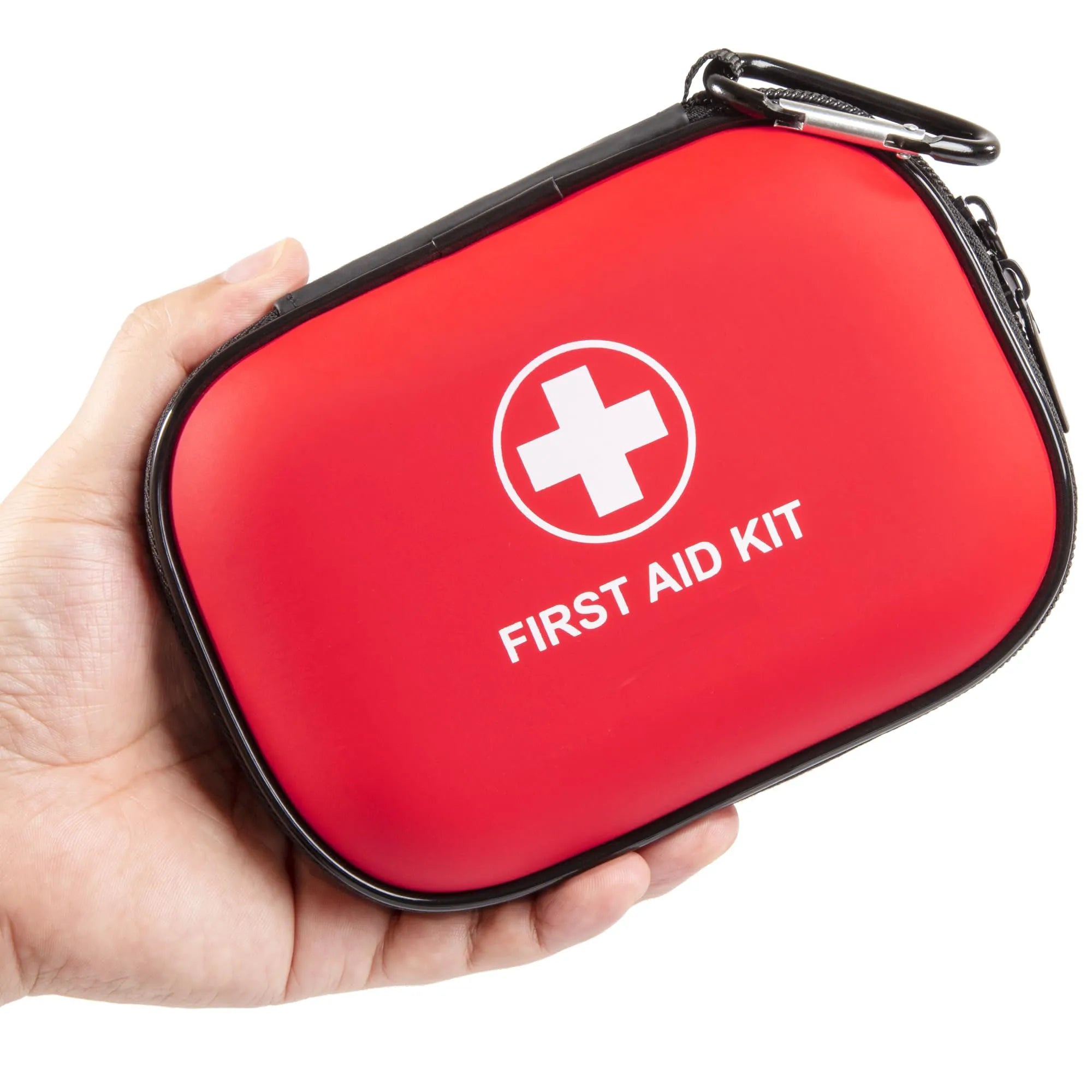 Mini First Aid Kit - 120 Piece Small Waterproof Hard Shell Medical Kit for Car, Home, Office, Travel, Camping, Sports, Outdoor