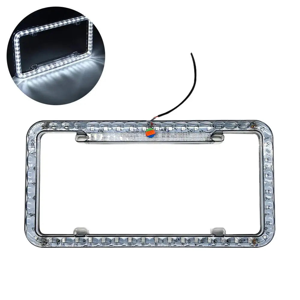 LED License Plate Frame Light 12V Car Rear License Plate Frame LED Lights With Multiple Light Modes Auto Accessries