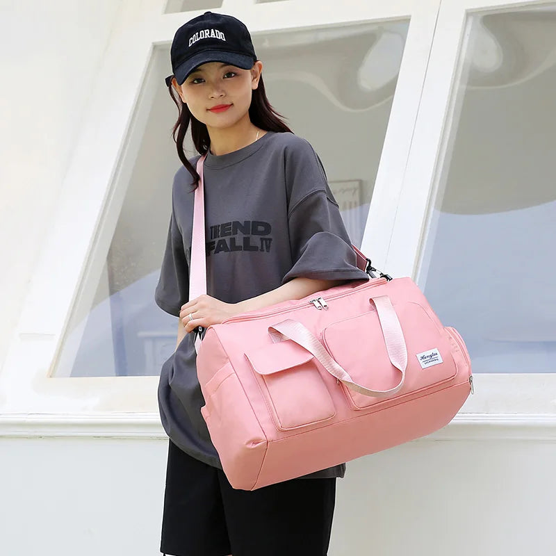 Travel Bag Large Capacity Weekender Overnight Carry On Duffle Bags with Shoe Compartment Sports Fitness Gym Bags for Women
