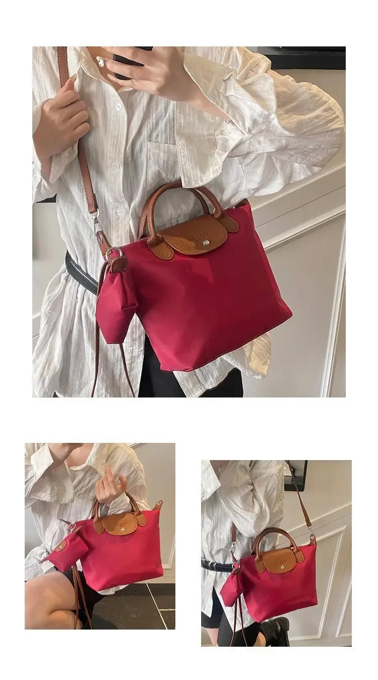 Luxury 2025 Work Tote - Fashion Patchwork Handbag with Long Strap Large Capacity, Waterproof Lining, Perfect for Office & Travel