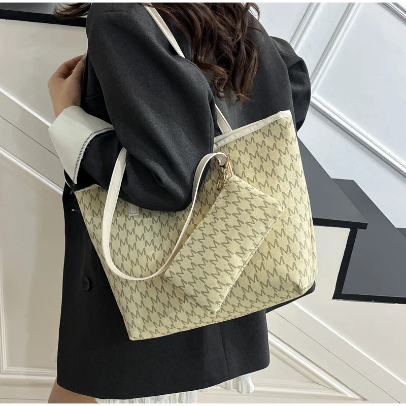Luxury Women's Handbag Retro Casual Large Capacity Tote Bag Fashion Commuter Shoulder Bag High Quality Women Bag With Coin Purse