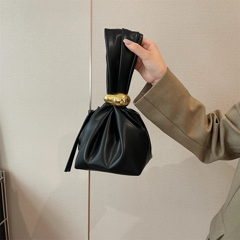 MOODS Elegant Evening Bags For Women 2024 Luxury Designer Purses And Handbags Soft PU Leather Wedding Dinner Party Clutch Purse