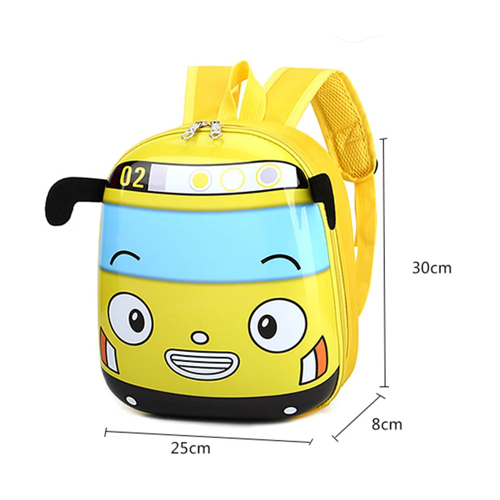 3D Cartoon Bus Daycare Bags Cute Kindergarten Children School Bag Small School Bookbag for Boys Girls Go for An Outing