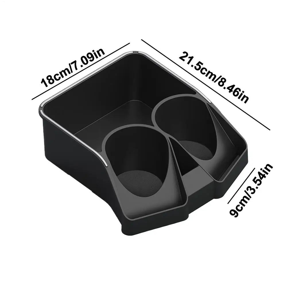 Car Console Storage Organizer Car Seat Organizer With Double Cup Holders Car Seat Storage Wear-Resistant Console Storage
