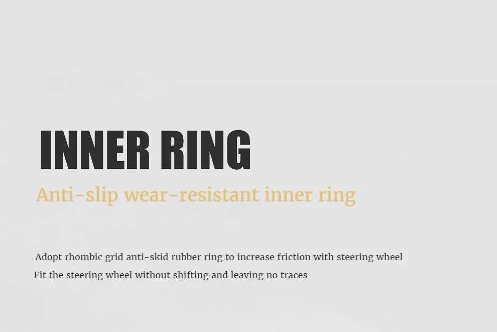 Car Steering Wheel Cover Universal  Durable Leather Cover with Anti-Slip Lining, for Steering Wheel with a Diameter of 14.5"-15"