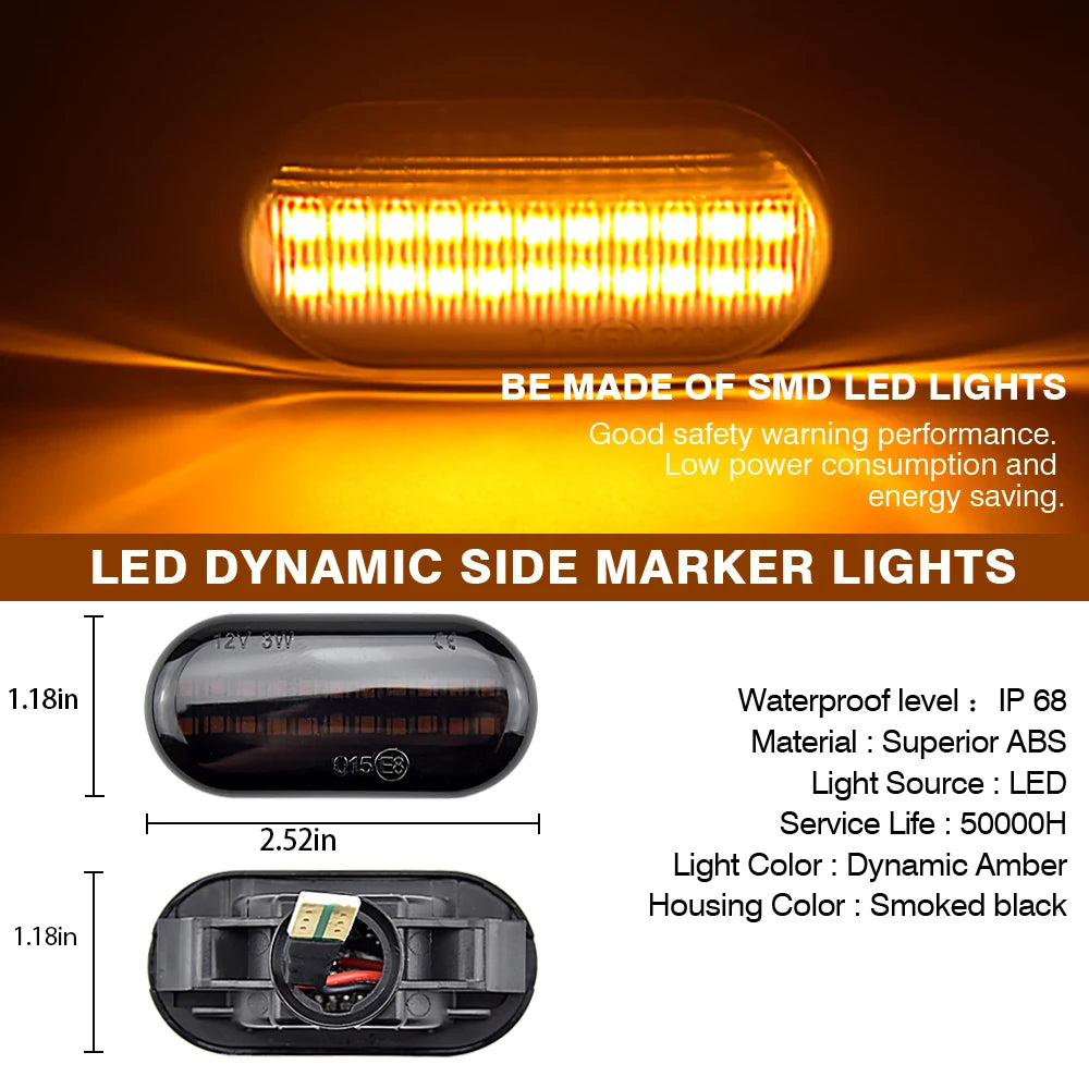 New LED Dynamic Turn Signal Light For Nissan Tiida C11 Note E11 Micra K12 NP300 Navara D40 Qashqai J10 Side Mirror Repeater Lamp