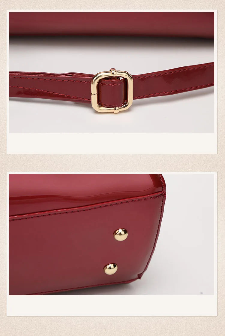 Elegant Patent Leather Evening Bags for Women Ladies Clutch Shoulder Handbags Wedding Party Accessories bolsa feminina