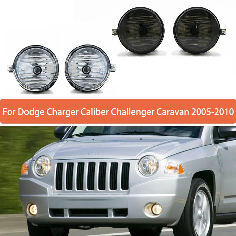 Fog Light For Dodge Charger Caliber Challenger Caravan 2005-2010 Fog Lamp Car Front Bumper Grille Driving Signal Lamps