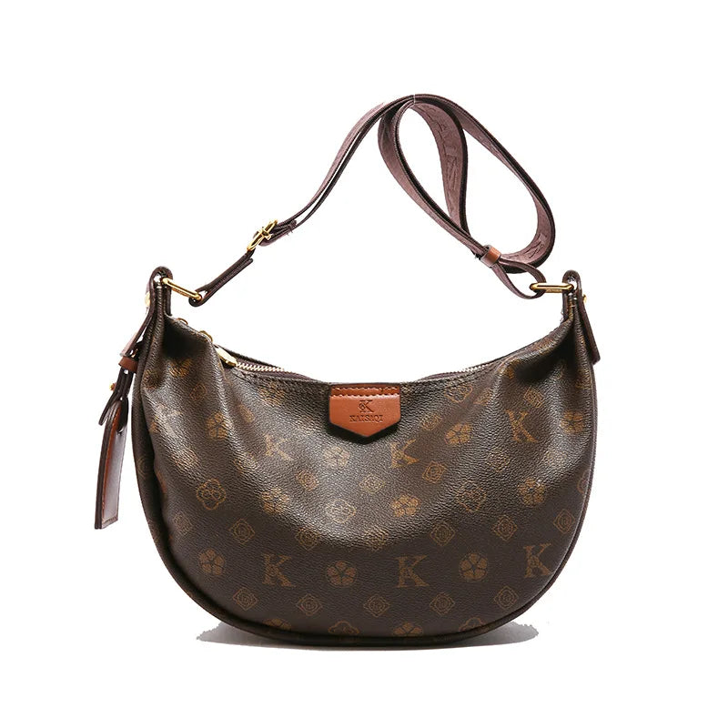2025 Hobo Bag Monogram, Spacious Shoulder Purse for Women, Large Capacity Crossbody Tote, Fashion  Versatile Sling Bag