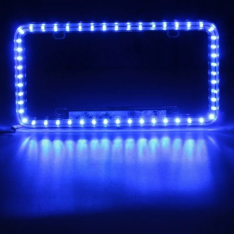 Car License Plate Frame 12V LED Lighting Acrylic U.S. Standard Car Led Luminous License Plate Frame for All Cars