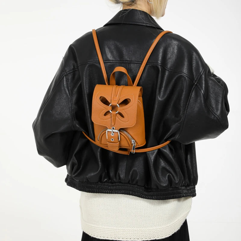 Korean Fashion Backbag Casual Travel Bag Classic Flower Backpack 2024 Pu Leather Women Bags Foreign Trade Bag Women'S Backpack