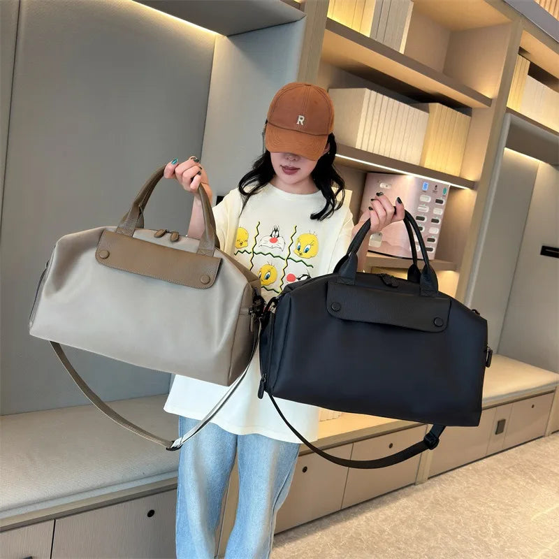 Sports Gym Bag for Women Travel Duffle Bag with Shoe Compartment & Wet Pocket Fitness Weekender Overnight Luggage Yoga Bag