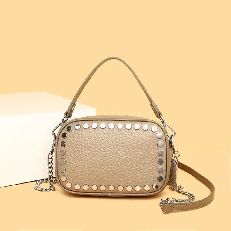 Popular Classic Leather Women's Tote Bag High-End Luxury Brand Elegant Fashionable Daily Vintage Commuter Bag