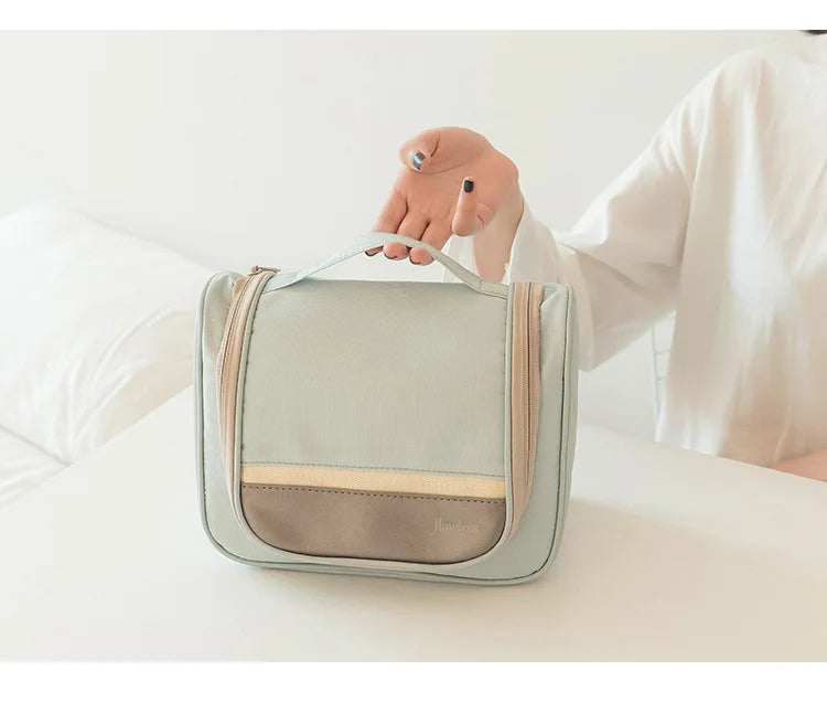 Fully Expanded Cosmetic Bag Makeup Pouch Make Up Box Toiletry Bag For Women Travel Essentials Storage Organizer Necessaire Bag