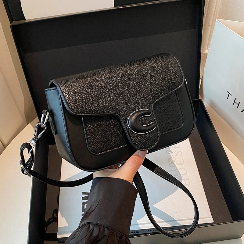 Chic Parisian-Style Tote Bag Luxury Leather Crossbody Bag For Women Elegant Vintage Design Shoulder Bag