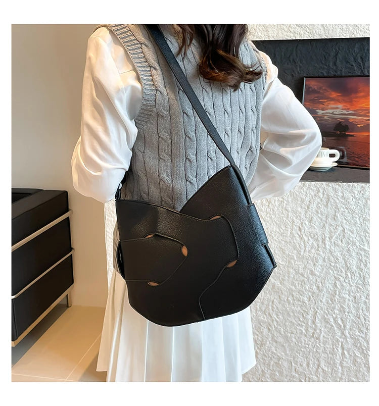 Luxury Designer Bag Fashion Women's PU Leather Shoulder Bag Minimalism Solid color Crossbody Bags for Women Ladies Handbag