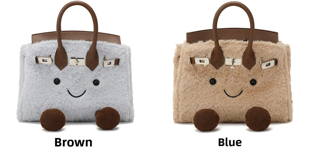 Cute Plu Crossbody Bag Women's Faionable Cartoon Handbag  Handbag Removable oulder Strap PU Leather Briti Sle