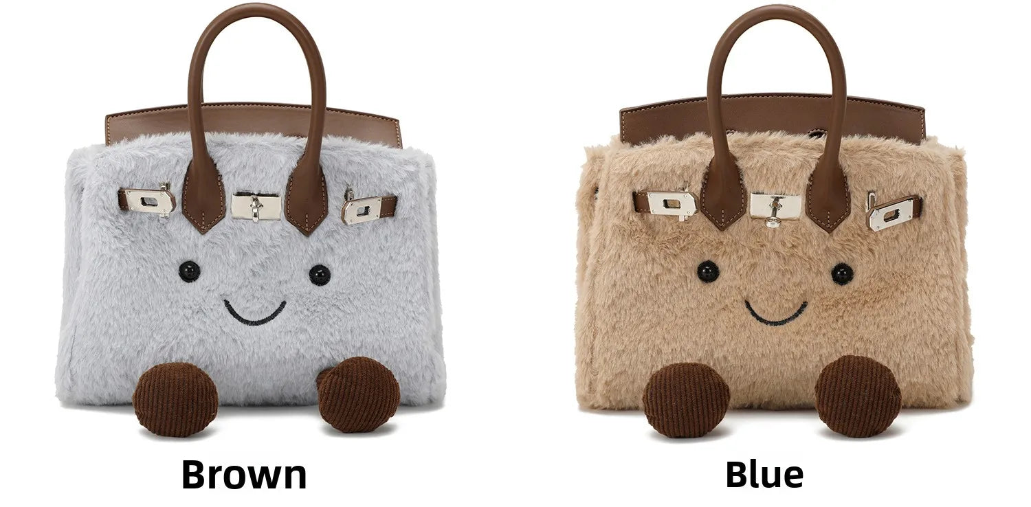 Cute Plu Crossbody Bag Women's Faionable Cartoon Handbag  Handbag Removable oulder Strap PU Leather Briti Sle