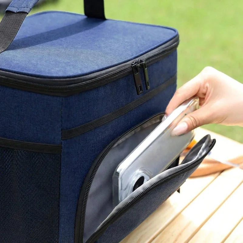 New Tote Cooler Lunch Bags Portable Outdoor Picnic Office School Insulation Bag with Shoulder Strap