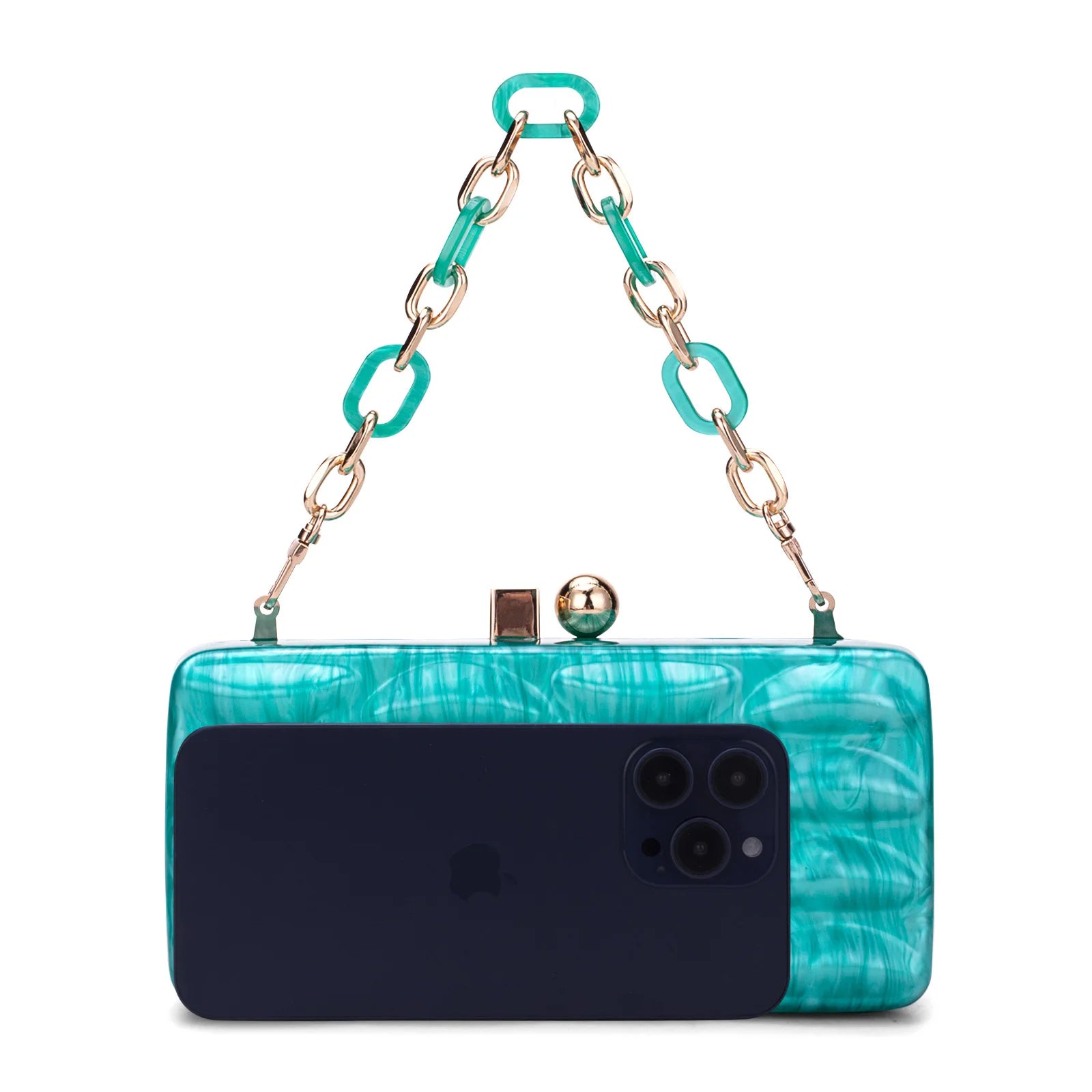 Luxury Evening Bag For Women Elegant Acrylic Hard Surface Ladies Clutch 5 Color Hangbag Party Wedding Shoulder Bags 2024 Fashion