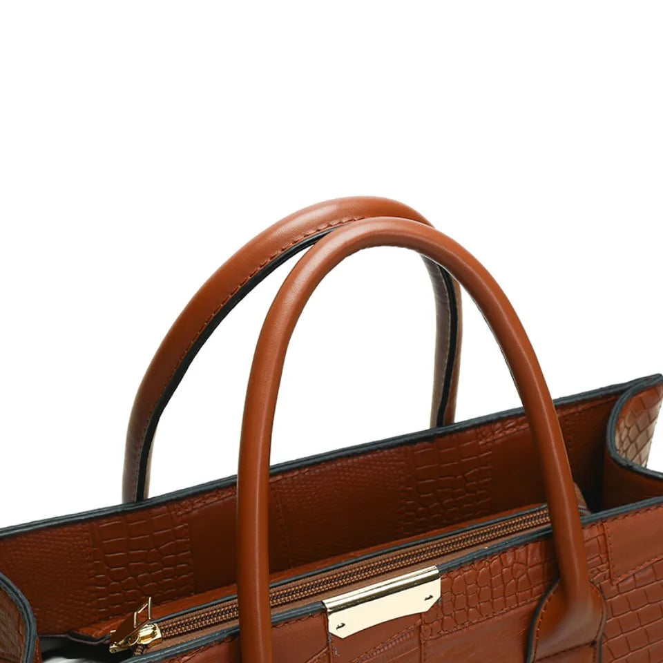 Large Capacity Shopping Bag for Daily Commuting Hand Bags Luxury Shoulder Bags Splicing Pu Leather Handbags Caual Tote New Sac