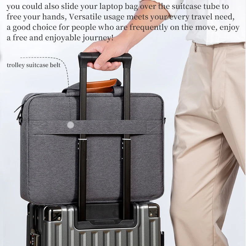 Laptop Bag 15.6 Inch Messenger Shoulder Handbag for Men Business School Travel Work Briefcase for MacBook Lenovo Acer Asus Dell