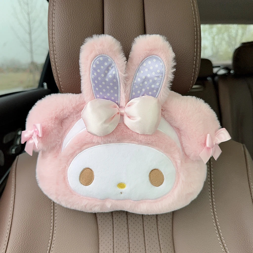 Sanrio My Melody Headrests Car Neck Pillows My Sweet Piano Pillows Car Interior Pillows Driving Neck Pillows Seat Waist Pillows