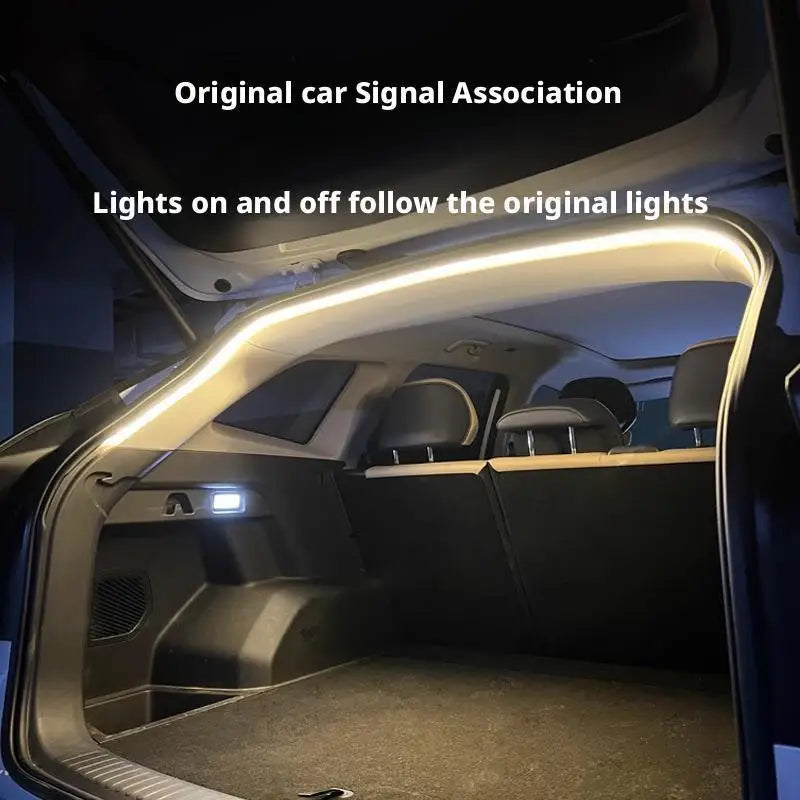Car Trunk LED Light Strip - High-brightness, Auto-sensor & No Wiring, Ambient Decorative Light for Interior Modification
