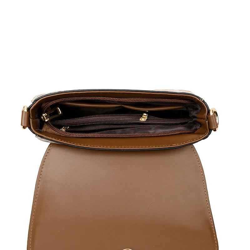 Luxury Designer Trend Embroidered Women's Shoulder Bag High Quality Soft Leather Women Crossbody Bags Female Handbag Sac A Main