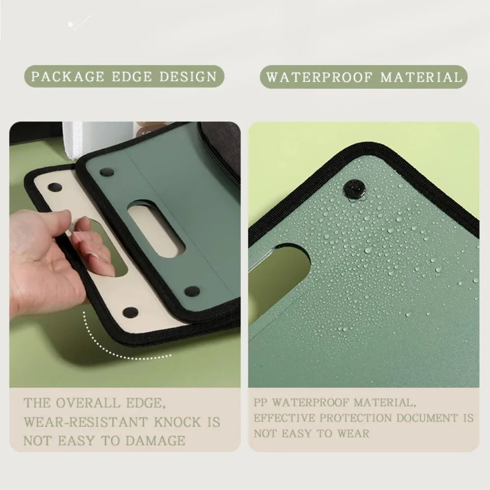 Briefcases A4 Vertical Folder PP Material Portable 13 Pocket File Folders Durable Organ Bag A4 File Storage Bag Office