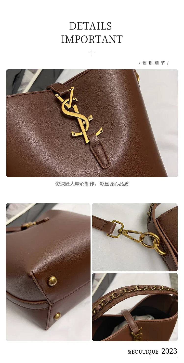 2025 Summer New! Light - Luxury Women's Bucket Bag - High - End Niche Design, Stylish Shoulder Messenger for All Occasions