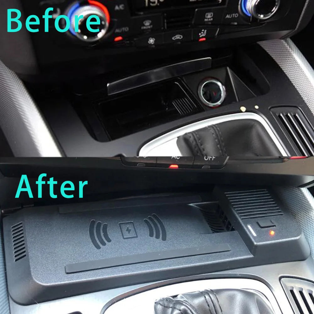 15w Car wireless charger For Audi A5 S5 RS5 Q5 A4 B8 B9 charging pad Fast charge phone holder mobile holder adapter Accessories