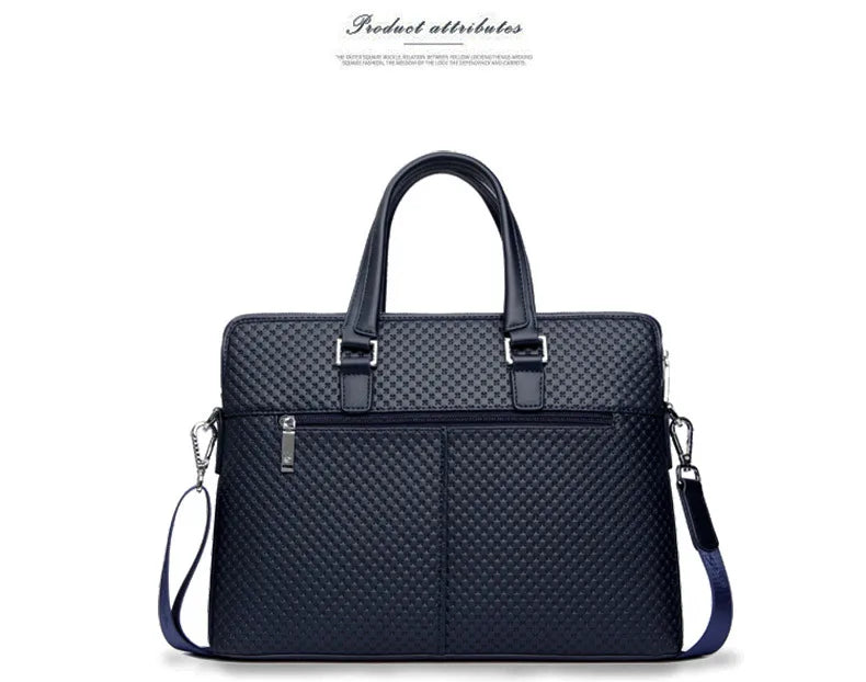 Leather Laptop Bags For Men Luxury Handbags Man Shoulder Computer Notebook Bag For 14.1" Macbook Air DELL HP ASUS 2025 Fashion